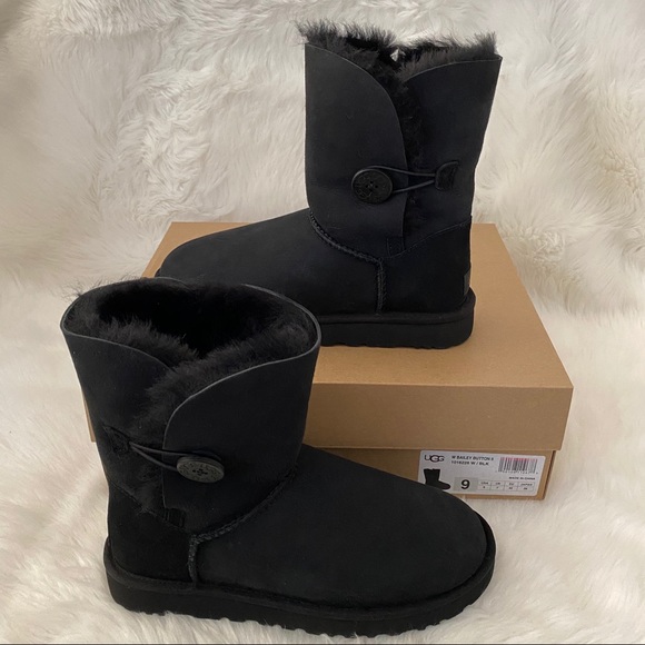 UGG Bailey Button Boots Black 5 - Picture 10 of 14